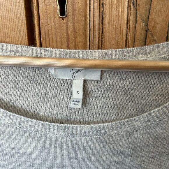 Joie Small Gray Boat Neck Sweater Knit Wool Cashmere Blend Long Sleeve‎ - Picture 4 of 9